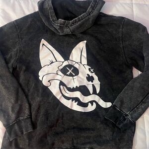 🖤100% Cotton L Black Graphic Hoodie large